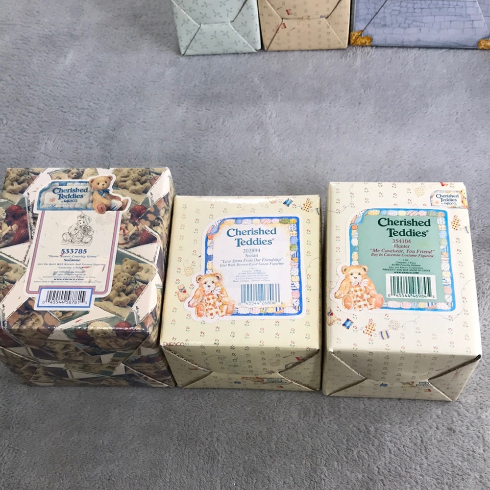 Cherished Teddies  Lot of 3  Vintage, numbered in original boxes